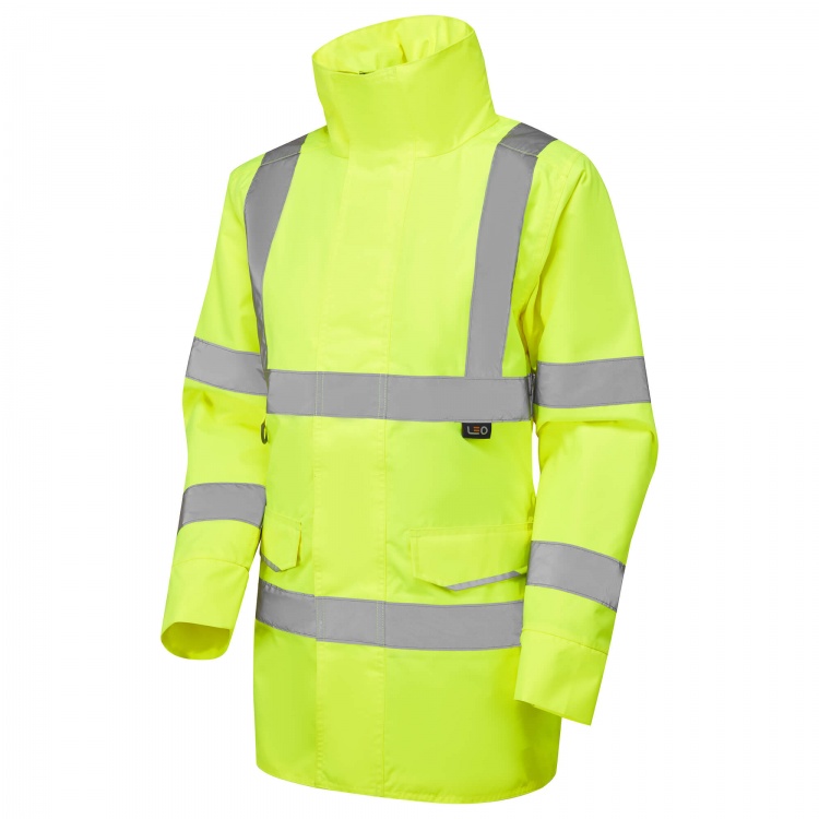 Leo Workwear AL01-Y Cheristow ISO 20471 Class 3 EcoViz Womens Anorak Yellow